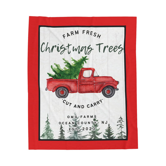 NJ Christmas Tree Farm Throw Blanket