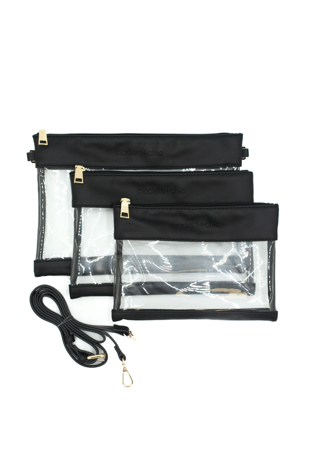 The Signature 3-Piece Clear Bag Set