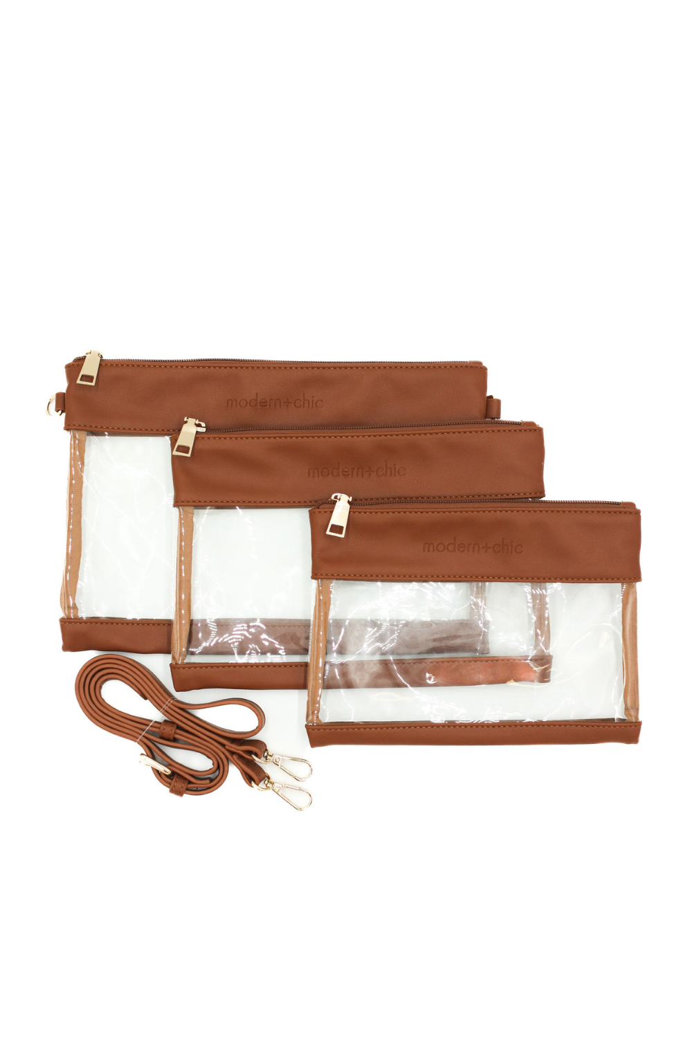 The Signature 3-Piece Clear Bag Set