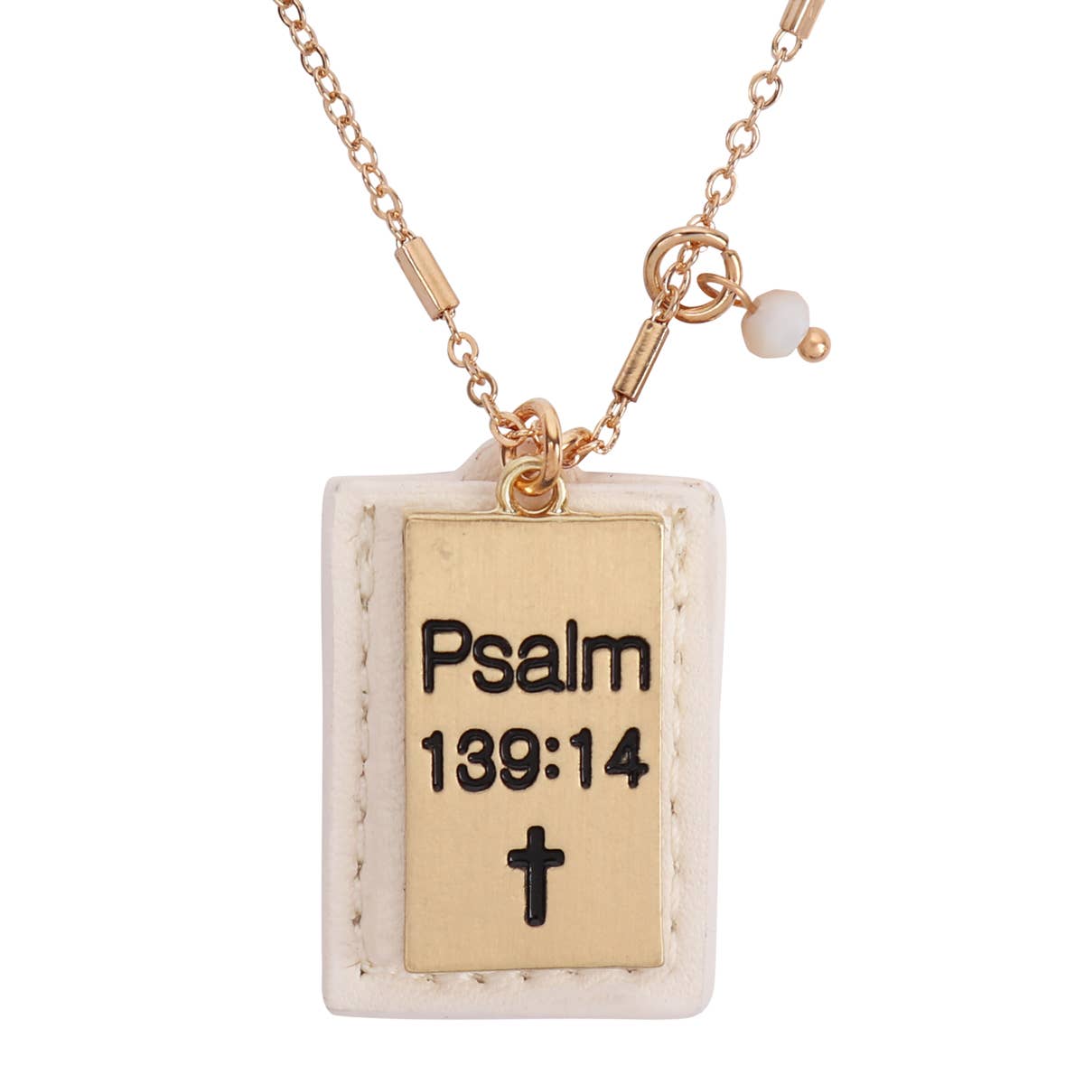 PSALM 139:14 ENGRAVED PLATE POCKET NECKLACE