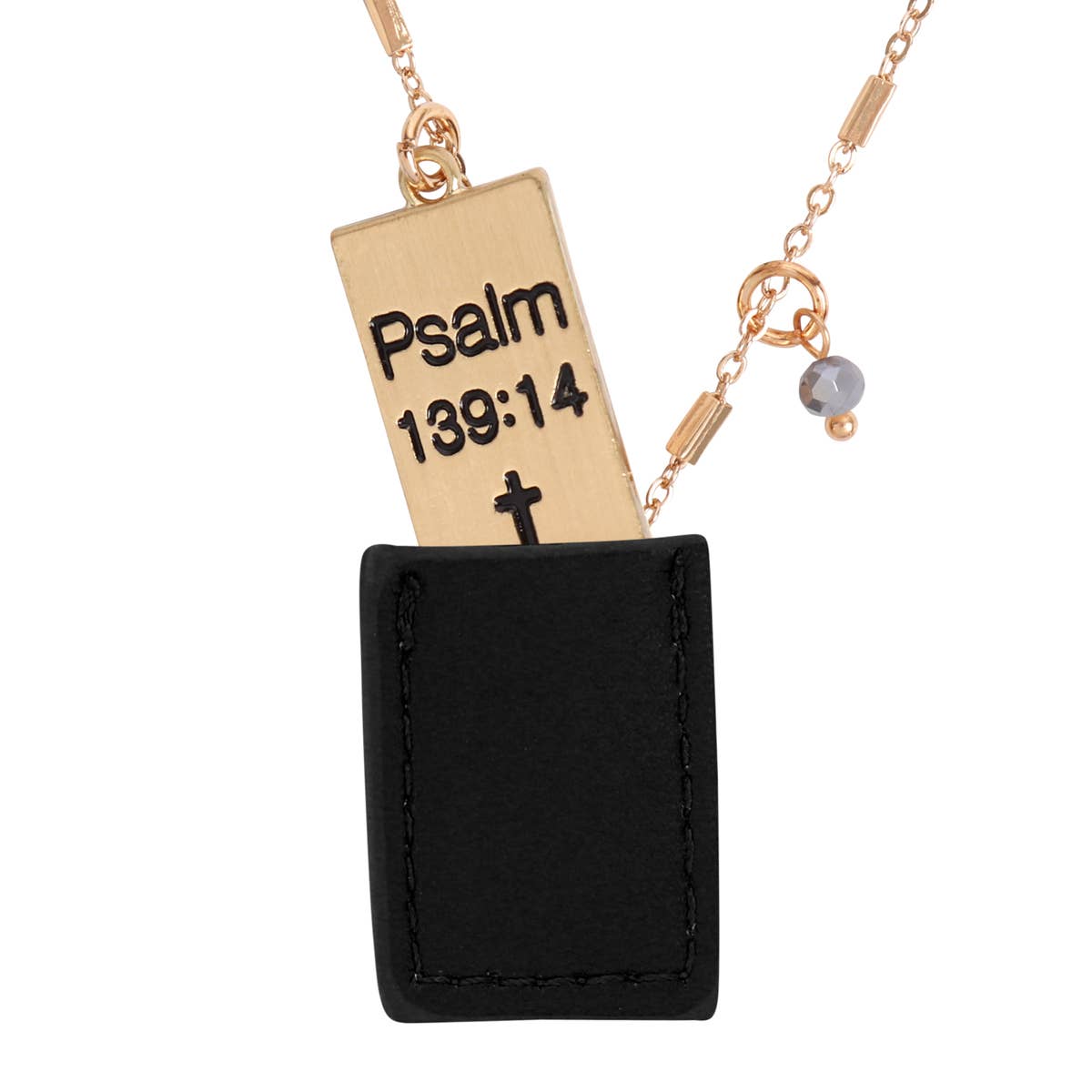 PSALM 139:14 ENGRAVED PLATE POCKET NECKLACE