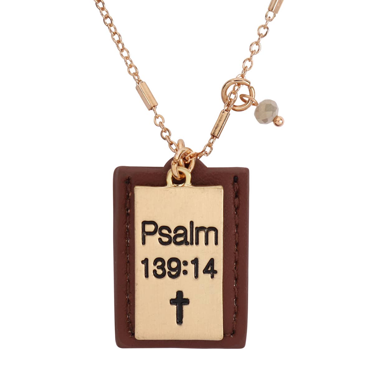 PSALM 139:14 ENGRAVED PLATE POCKET NECKLACE