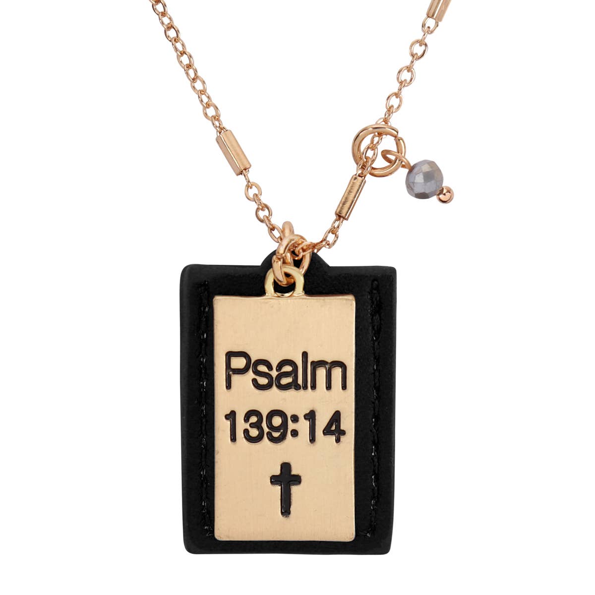 PSALM 139:14 ENGRAVED PLATE POCKET NECKLACE