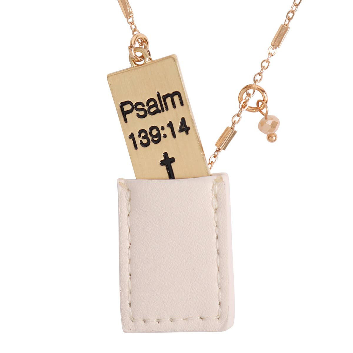 PSALM 139:14 ENGRAVED PLATE POCKET NECKLACE