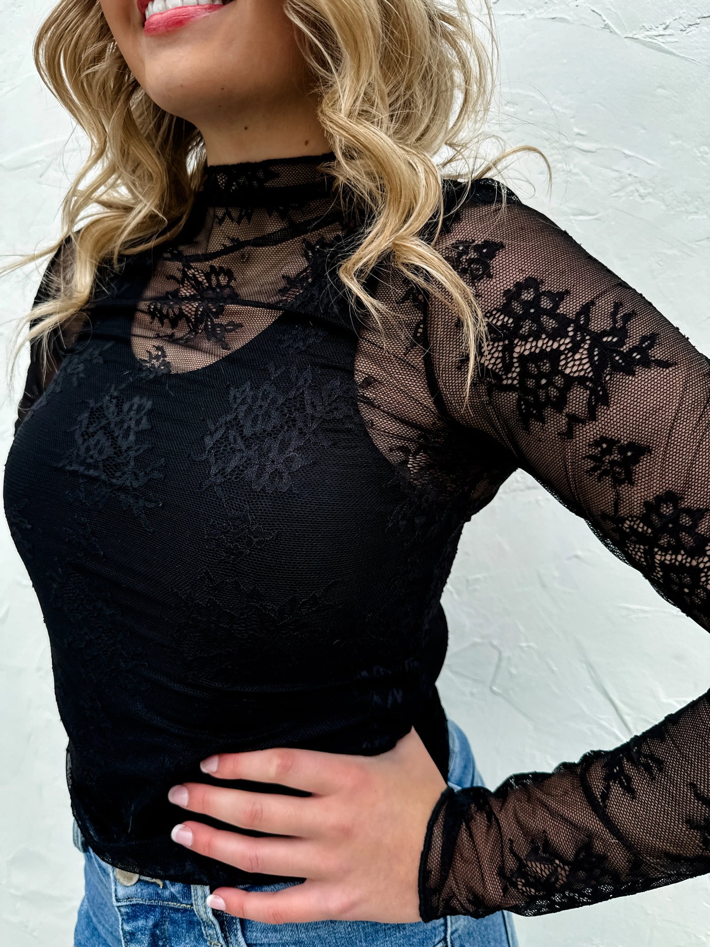 Valentine’s Sheer Roxy Lace and Mesh Tops