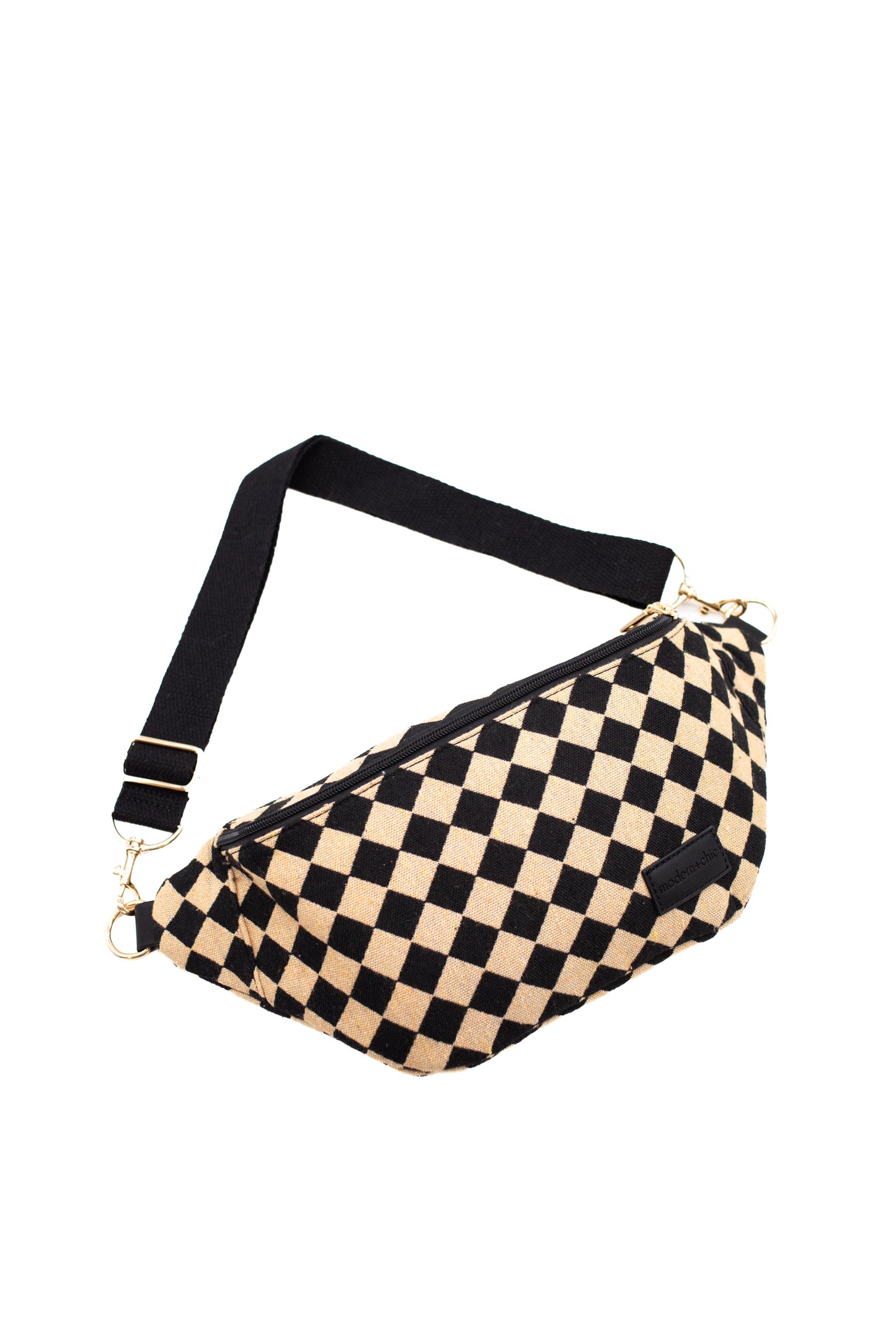 Avril Checkered Belt Bag