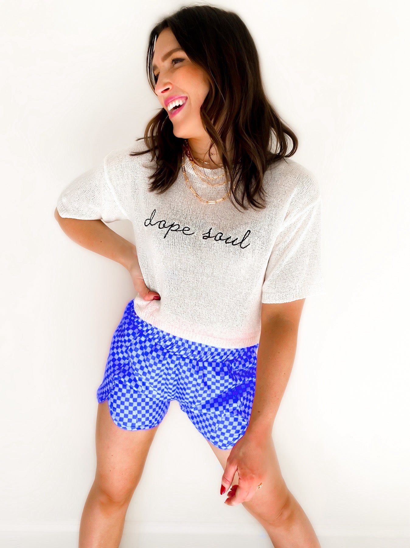 The Cheyenne Athleisure Checkered Shorts