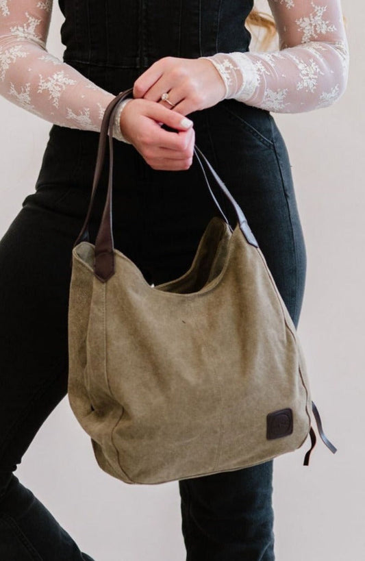 Anniston Canvas Hobo Bag