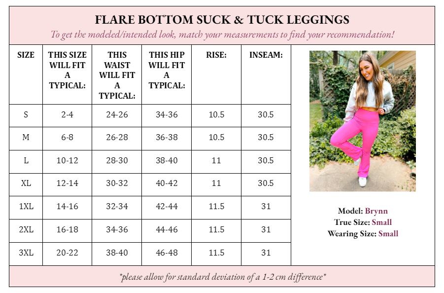 Fallon Flare Bottom Suck & Tuck Leggings