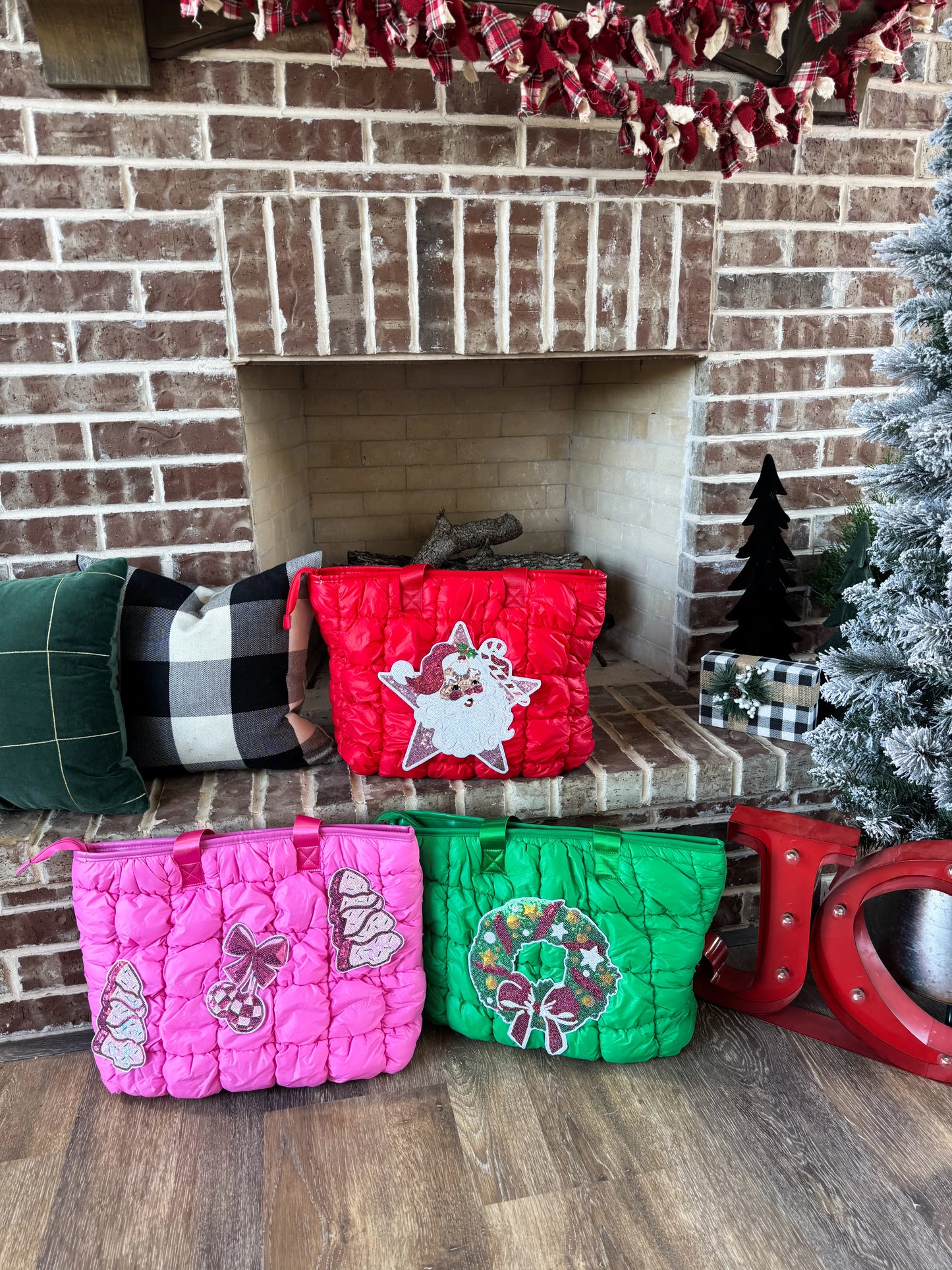 Christmas Puffer Bag