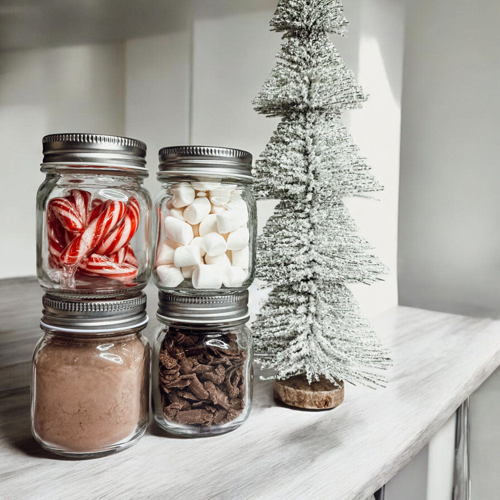 Mason Jar Hot Cocoa Gift Box
christmas cocoa bar
hot chocolate kit diy
hot chocolate bar set up
hot chocolate gift box