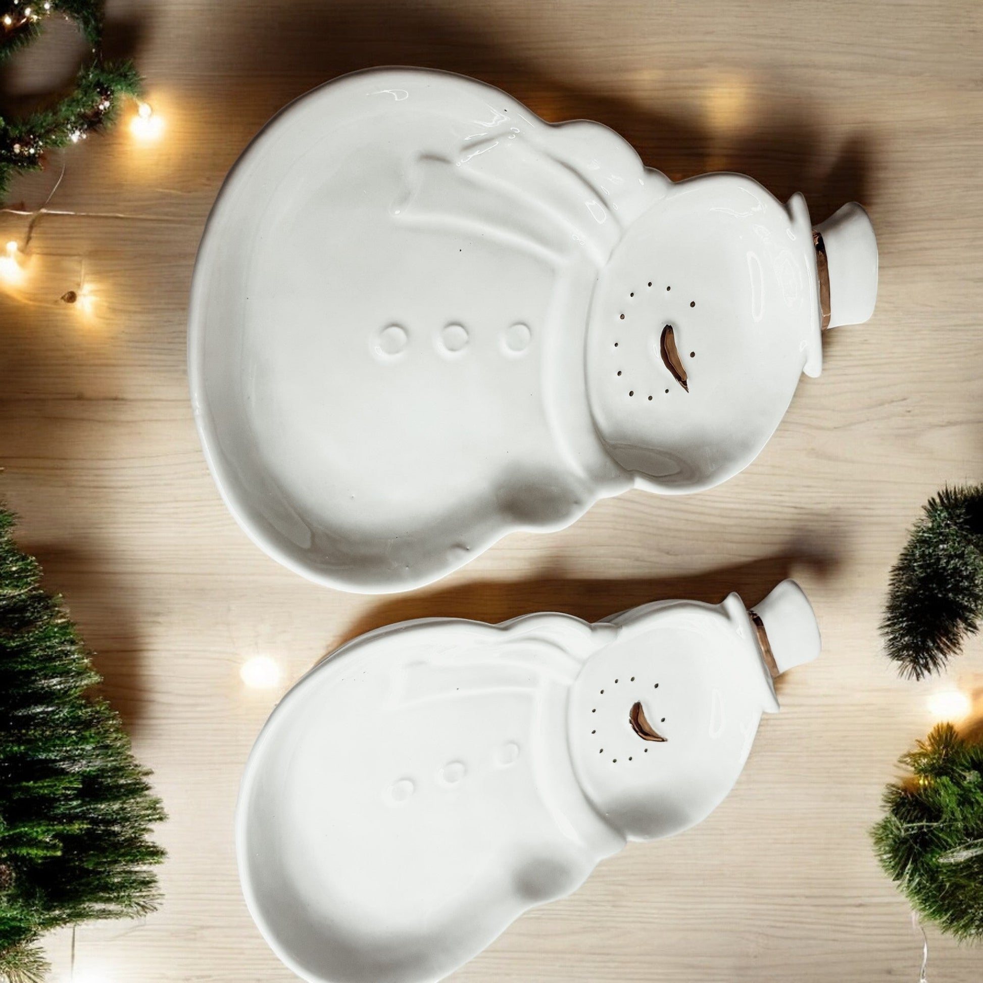 snowman cookie plate
snowman dessert plates