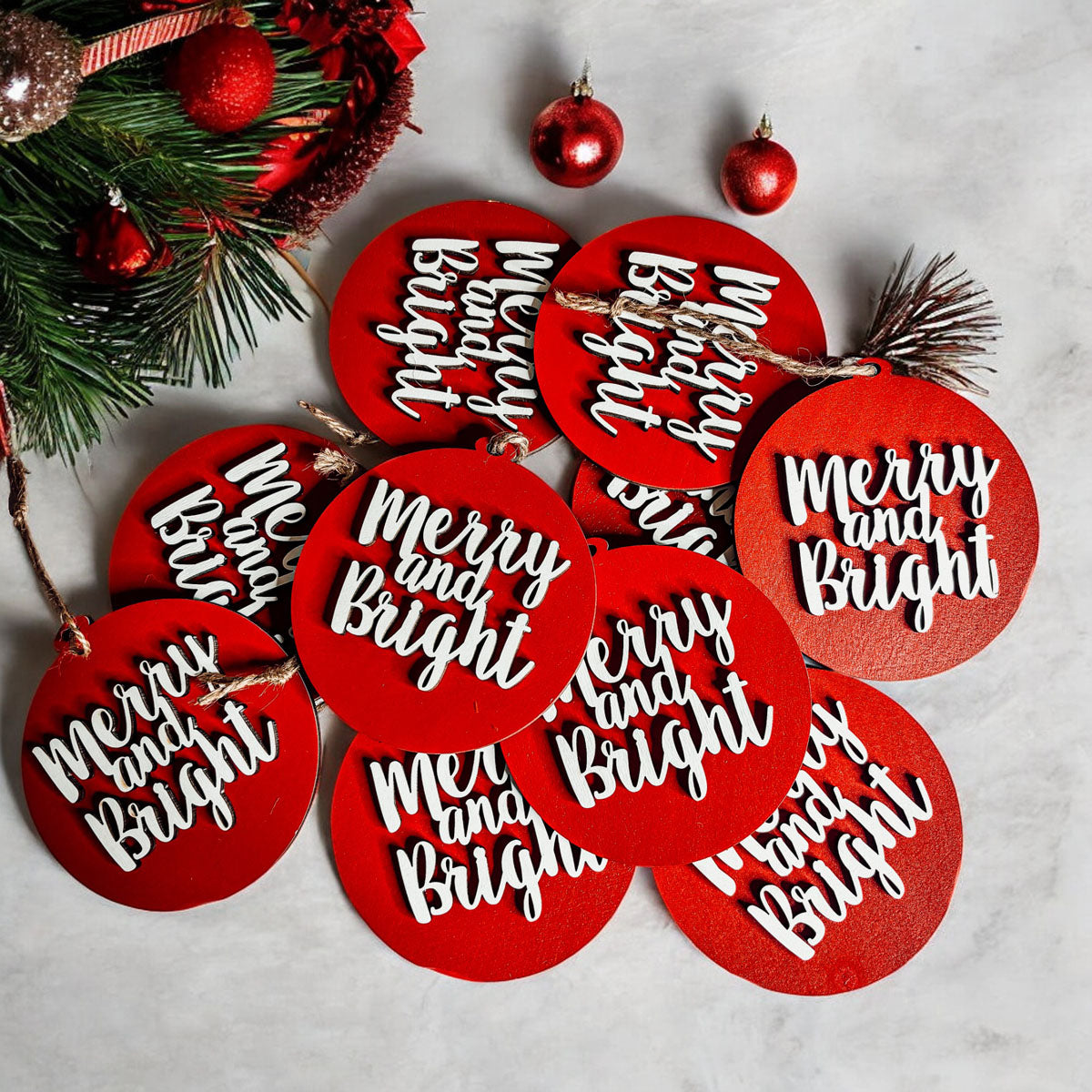 Bulk merry and bright christmas
merry and brite ornaments
Merry + Bright Ornament Set
Merry + Bright Ornament door hang wholesale for resale