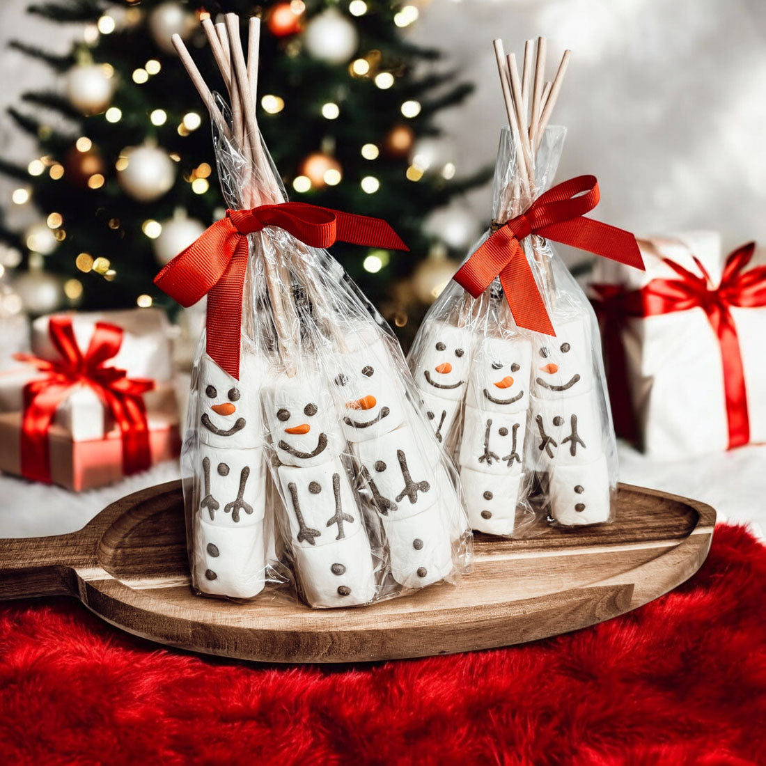 Snowman Marshmallow Kabobs