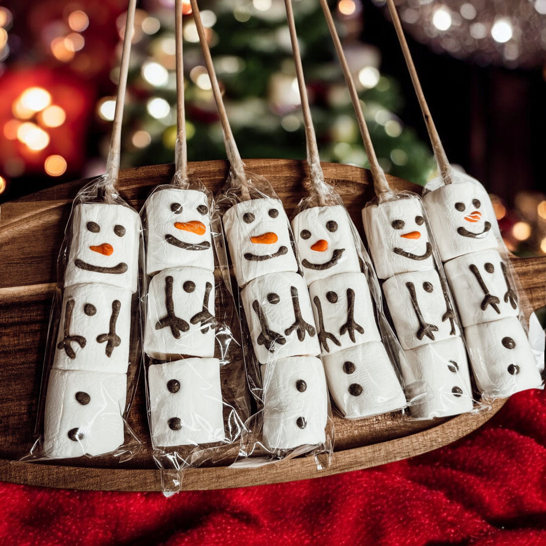 Snowman Marshmallow Kabobs