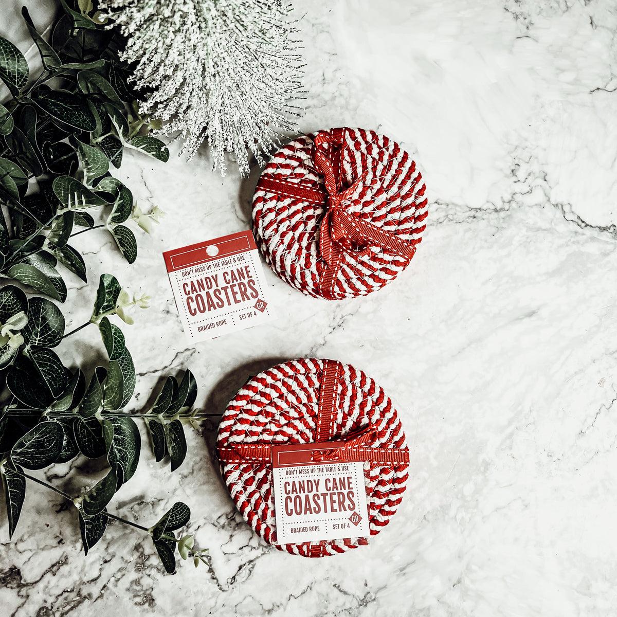 Candy Cane Coaster Sets Fabric
