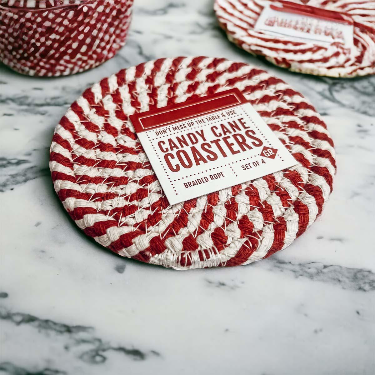 Holiday Braided Rope Coaster Sets
