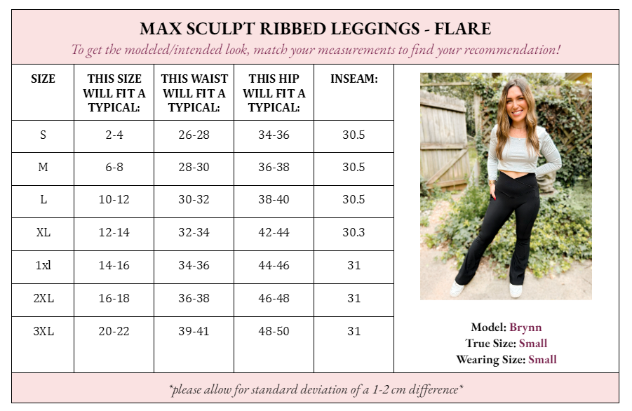 Molly Max Sculpt Ribbed Leggings - Flare