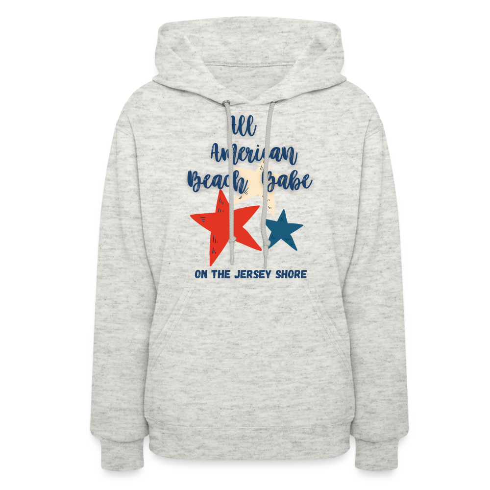 All American Beach Babe Women's Hoodie - heather oatmeal