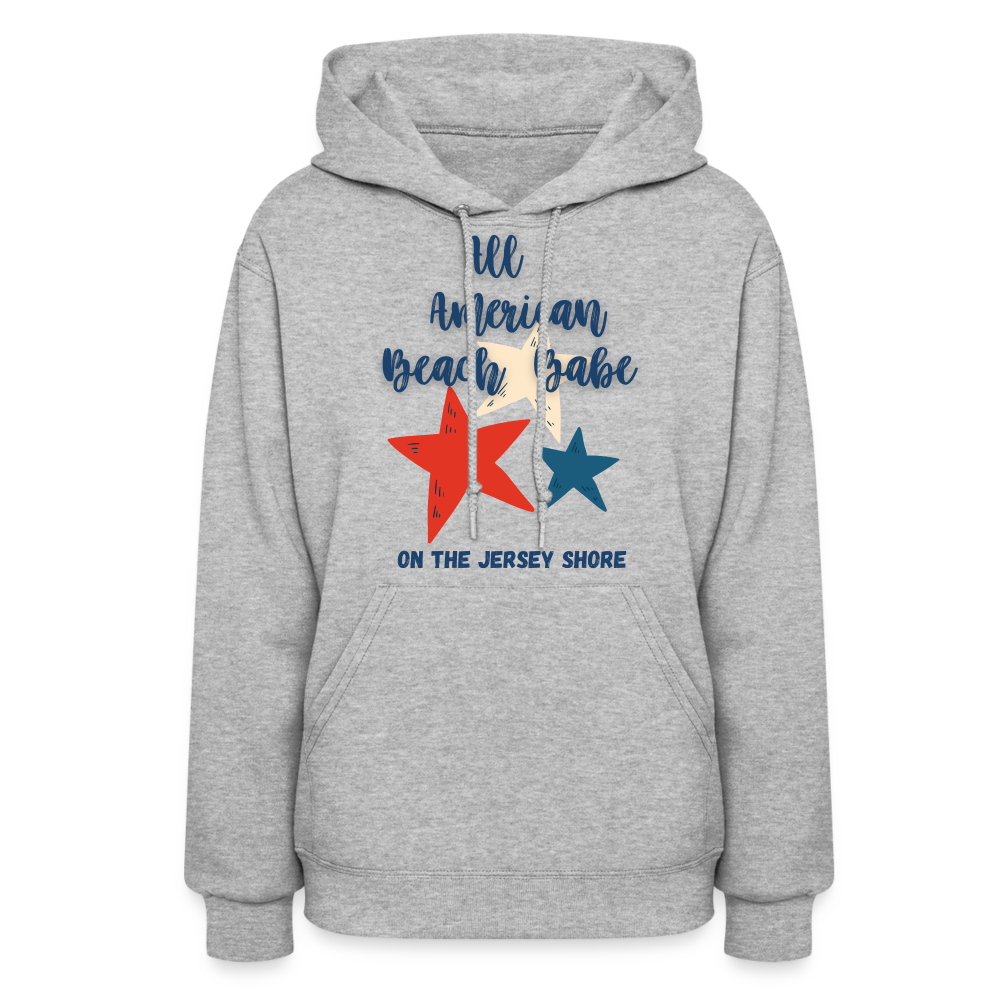 All American Beach Babe Women's Hoodie - heather gray