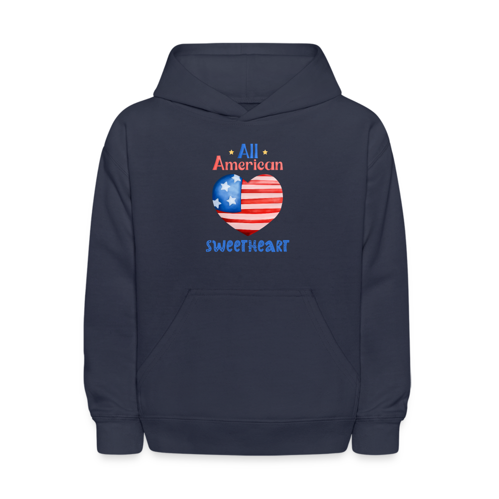 Kids' Hoodie, All American Sweetheart - navy